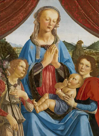Virgin and Child with Two Angels Andrea del Verrocchio